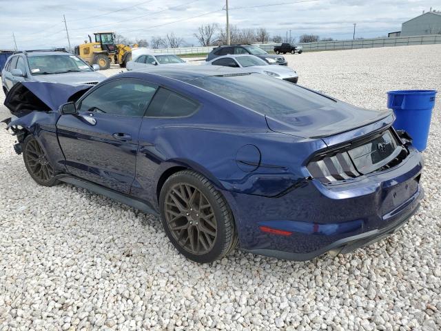 1FA6P8TH8J5172051 - 2018 FORD MUSTANG BLUE photo 2