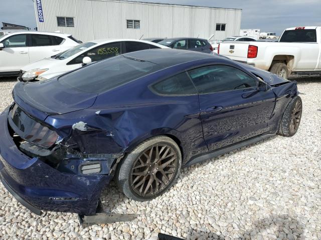 1FA6P8TH8J5172051 - 2018 FORD MUSTANG BLUE photo 3