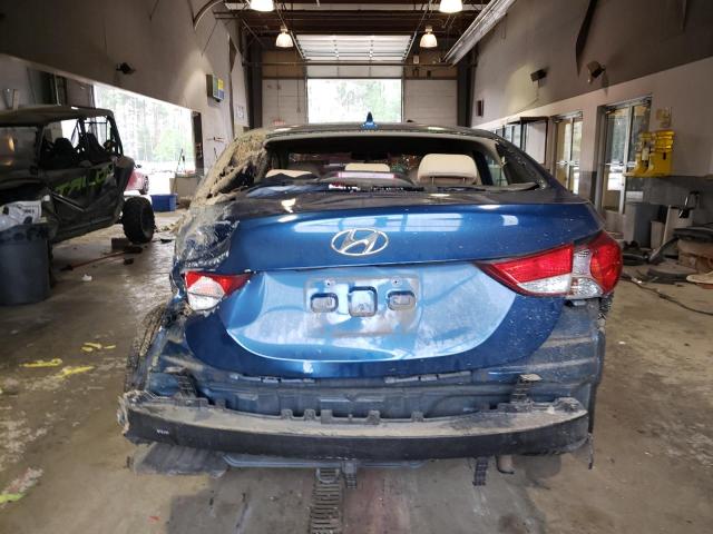 KMHDH4AE4DU948455 - 2013 HYUNDAI ELANTRA GLS BLUE photo 6