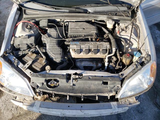 2HGES16571H567314 - 2001 HONDA CIVIC LX GRAY photo 11