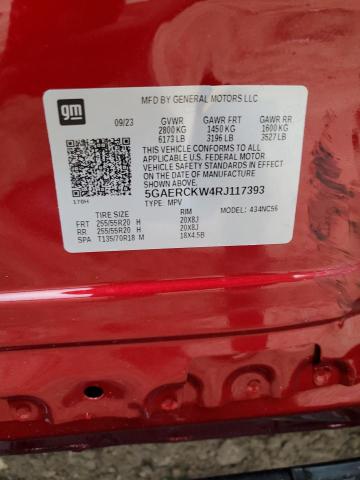 5GAERCKW4RJ117393 - 2024 BUICK ENCLAVE PREMIUM RED photo 13