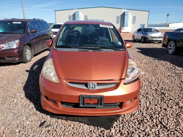 JHMGD38677S038190 - 2007 HONDA FIT S ORANGE photo 5