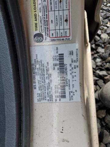 3FAHP07156R240172 - 2006 FORD FUSION SE BEIGE photo 12