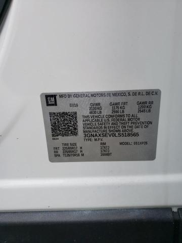 3GNAXSEV0LS518565 - 2020 CHEVROLET EQUINOX LS WHITE photo 14