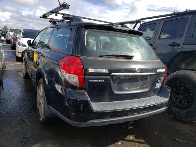 4S4BP61CX87355997 - 2008 SUBARU OUTBACK 2.5I BLACK photo 2