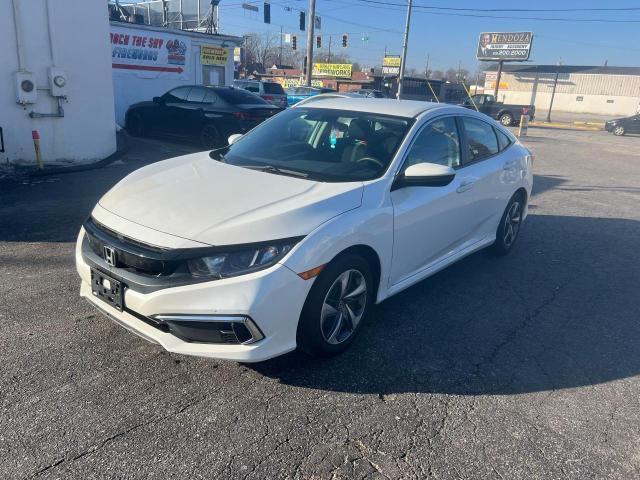 19XFC2F67KE021852 - 2019 HONDA CIVIC LX WHITE photo 2