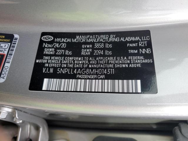 5NPLL4AG8MH014311 - 2021 HYUNDAI ELANTRA SE SILVER photo 13