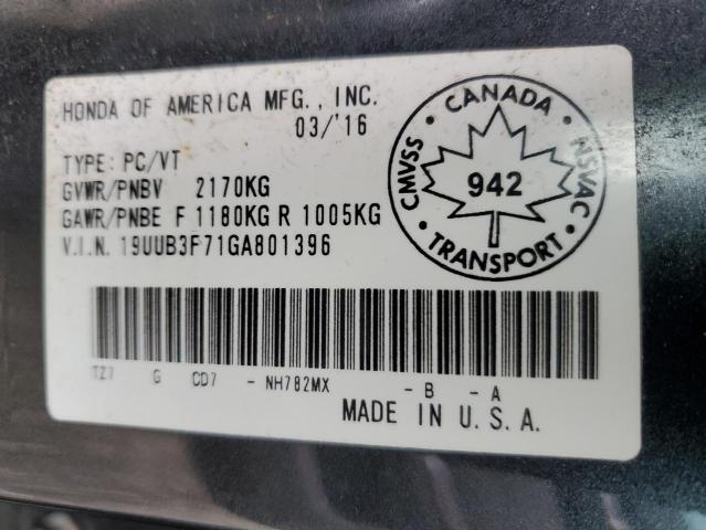 19UUB3F71GA801396 - 2016 ACURA TLX ADVANCE 灰色 照片 12