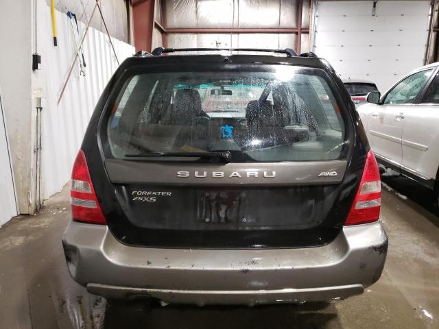 JF1SG65664H701529 - 2004 SUBARU FORESTER 2.5XS შავი ფოტო 6