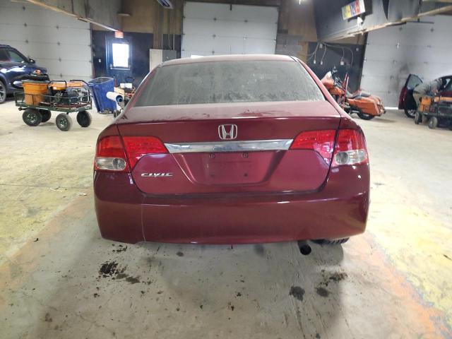 1HGFA16989L006743 - 2009 HONDA CIVIC EXL ბურგუნდია ფოტო 6
