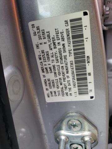 1HGCP26429A147363 - 2009 HONDA ACCORD LXP SILVER photo 12