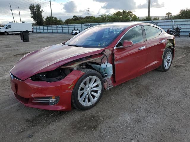 5YJSA1E22JF295787 - 2018 TESLA MODEL S წითელი ფოტო 1