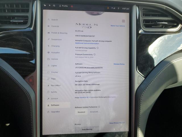 5YJSA1E22JF295787 - 2018 TESLA MODEL S წითელი ფოტო 9