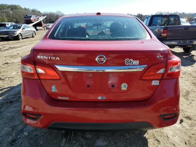 3N1AB7AP4JL632980 - 2018 NISSAN SENTRA S RED photo 6