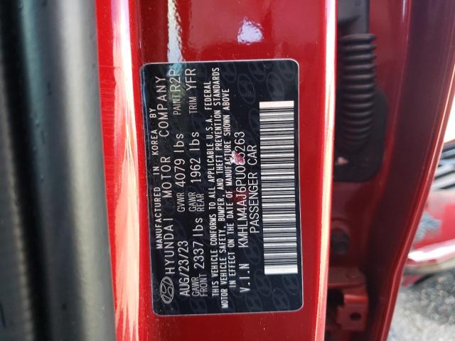 KMHLM4AJ6PU085263 - 2023 HYUNDAI ELANTRA BLUE RED photo 13