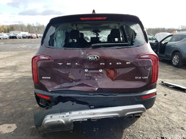 5XYP3DHC6LG001468 - 2020 KIA TELLURIDE EX BURGUNDY photo 6