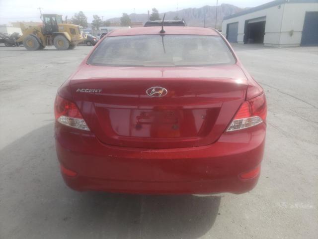 KMHCU4AE2DU350890 - 2013 HYUNDAI ACCENT GLS RED photo 6