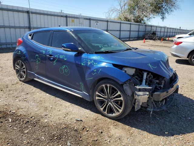 KMHTC6AE0GU261533 - 2016 HYUNDAI VELOSTER TURBO BLUE photo 4