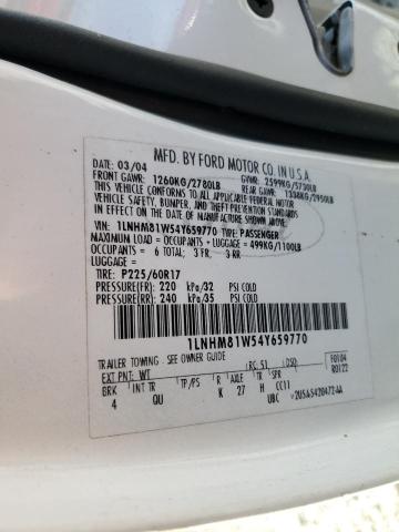 1LNHM81W54Y659770 - 2004 LINCOLN TOWN CAR EXECUTIVE WHITE photo 12