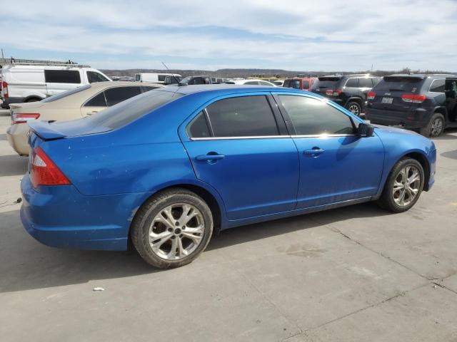 3FAHP0HA0CR151782 - 2012 FORD FUSION SE BLUE photo 3