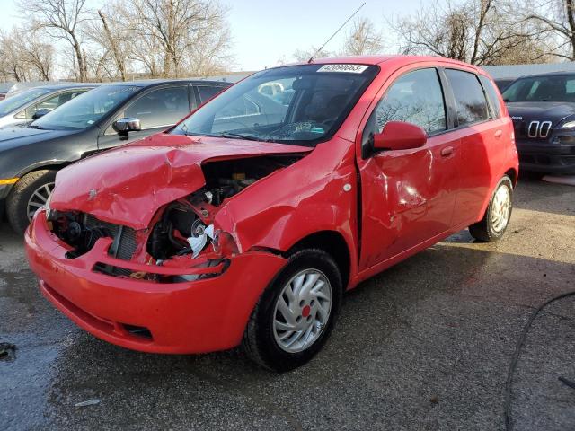 KL1TD66637B745525 - 2007 CHEVROLET AVEO BASE RED photo 1