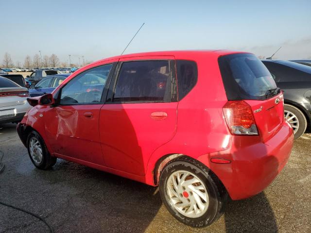 KL1TD66637B745525 - 2007 CHEVROLET AVEO BASE RED photo 2