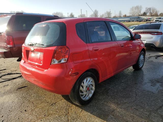 KL1TD66637B745525 - 2007 CHEVROLET AVEO BASE RED photo 3