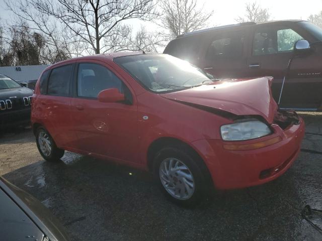 KL1TD66637B745525 - 2007 CHEVROLET AVEO BASE RED photo 4