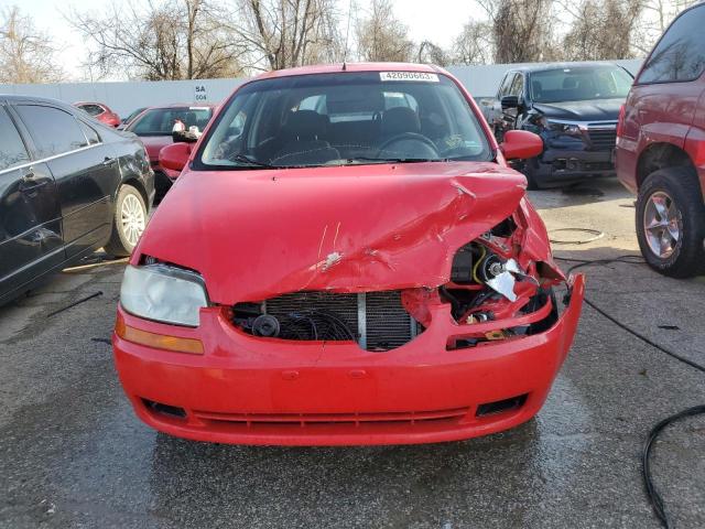 KL1TD66637B745525 - 2007 CHEVROLET AVEO BASE RED photo 5