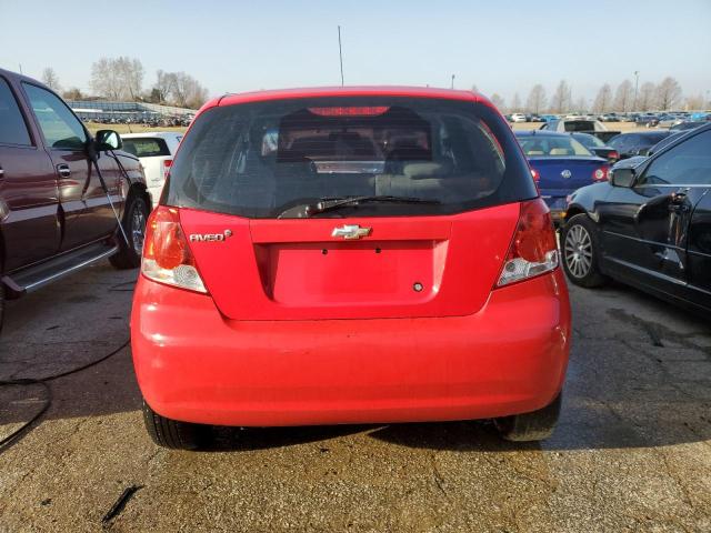 KL1TD66637B745525 - 2007 CHEVROLET AVEO BASE RED photo 6