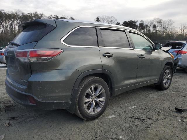 5TDJKRFH1FS206661 - 2015 TOYOTA HIGHLANDER XLE GRAY photo 3