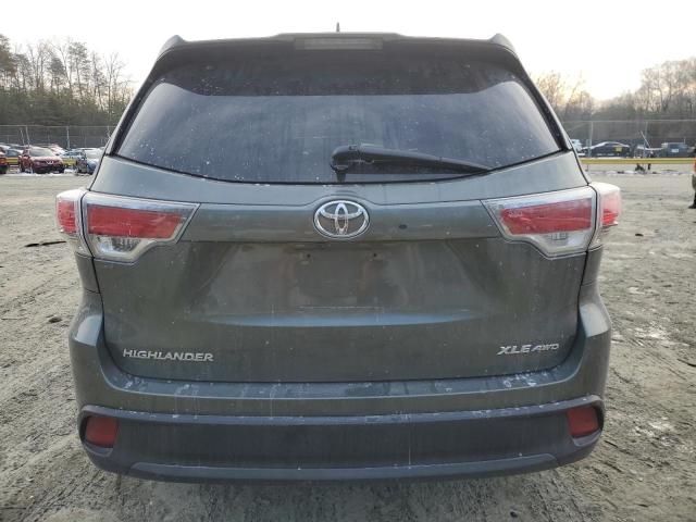 5TDJKRFH1FS206661 - 2015 TOYOTA HIGHLANDER XLE GRAY photo 6