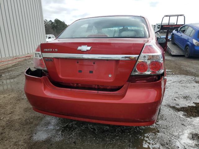 KL1TD566X7B076146 - 2007 CHEVROLET AVEO BASE RED photo 6