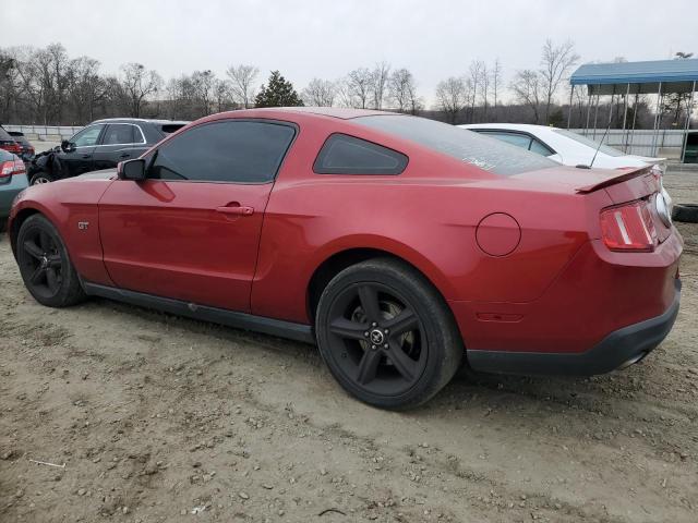 1ZVBP8CH0A5176357 - 2010 FORD MUSTANG GT RED photo 2