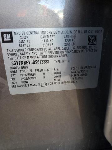 3GYFNBEY5BS612383 - 2011 CADILLAC SRX PERFORMANCE COLLECTION Қоңыр фото 14