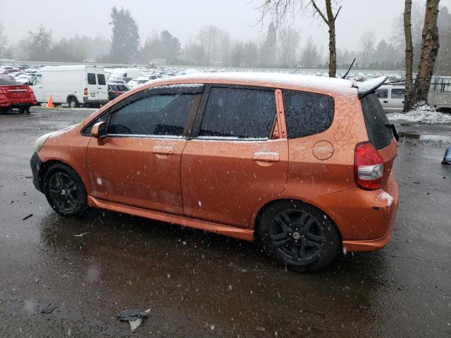 JHMGD38647S053293 - 2007 HONDA FIT S ORANGE photo 2