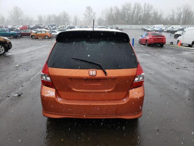 JHMGD38647S053293 - 2007 HONDA FIT S ნარინჯისფერი ფოტო 6