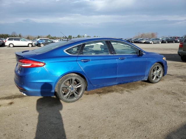 3FA6P0VP8HR120898 - 2017 FORD FUSION SPORT BLUE photo 3