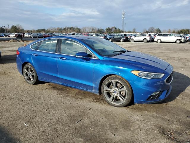 3FA6P0VP8HR120898 - 2017 FORD FUSION SPORT BLUE photo 4