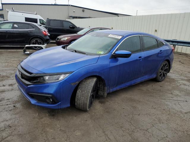 2HGFC2F88LH504677 - 2020 HONDA CIVIC SPORT BLUE photo 1