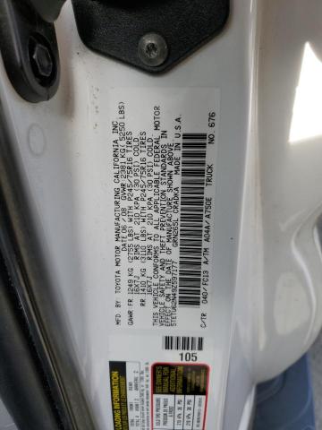 5TETU62N49Z597177 - 2009 TOYOTA TACOMA PRERUNNER ACCESS CAB WHITE photo 12