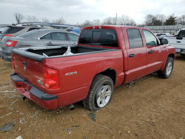 1D7HW38P39S791622 - 2009 DODGE DAKOTA SXT RED photo 3