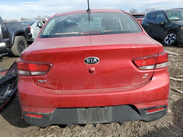 3KPA24AD1LE318597 - 2020 KIA RIO LX RED photo 6