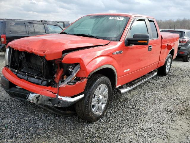 1FTFX1CT4BFB28436 - 2011 FORD F150 SUPER CAB RED photo 1