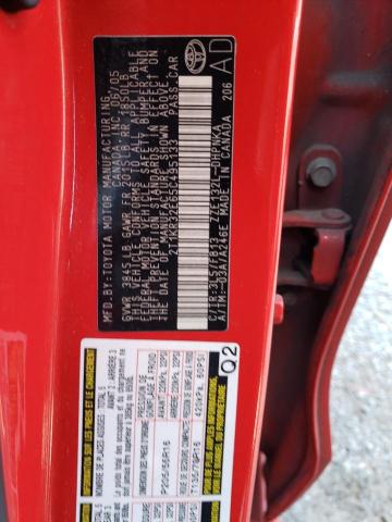 2T1KR32E65C495133 - 2005 TOYOTA COROLLA MA XR RED photo 12