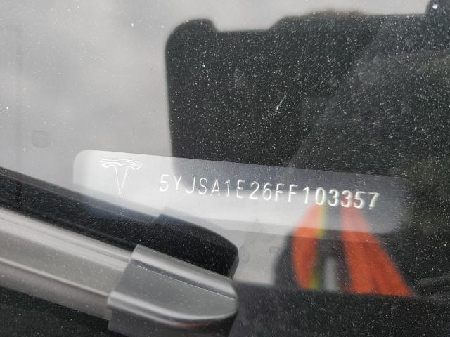 5YJSA1E26FF103357 - 2015 TESLA MODEL S თაფლისფერი ფოტო 12