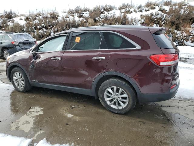 5XYPGDA53JG420178 - 2018 KIA SORENTO LX BURGUNDY photo 2