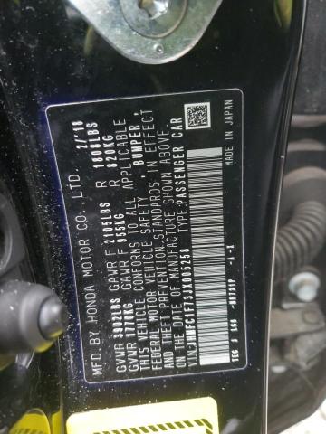 JHMFC1F73JX005258 - 2018 HONDA CIVIC EXL BLACK photo 12