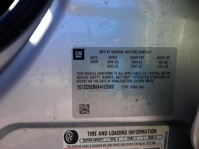 1G1ZC5EB8A4123960 - 2010 CHEVROLET MALIBU 1LT SILVER photo 12