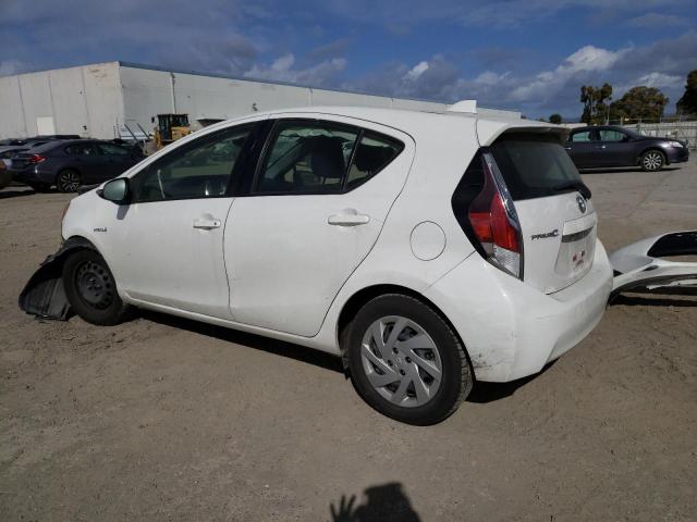 JTDKDTB39F1582026 - 2015 TOYOTA PRIUS C WHITE photo 2